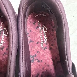 Clarks Women's Slip-On Sneakers in Burgundy and Black